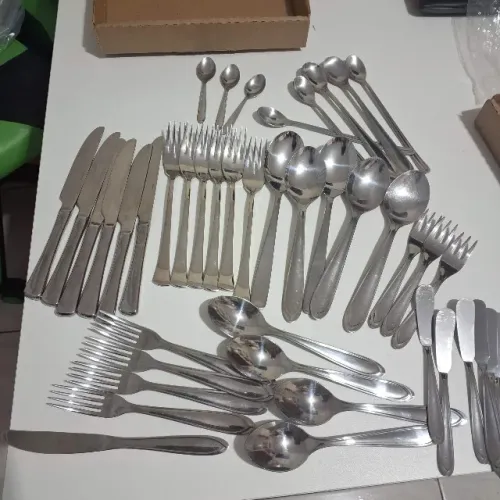 Faqueiro Tramontina e Brinox 43 peças Aço inox