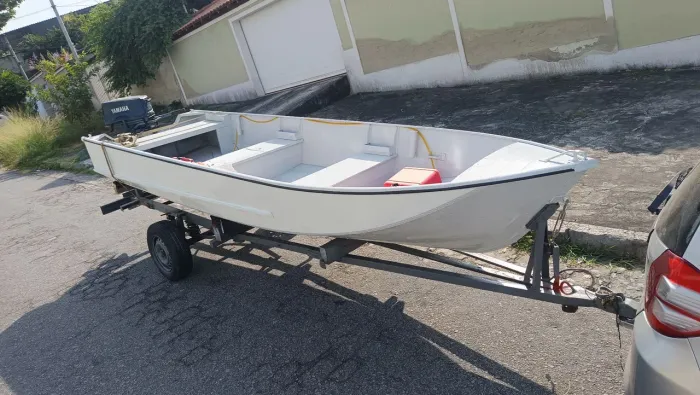 Vendo barco leveforte motor Yamaha 25hp alumínio