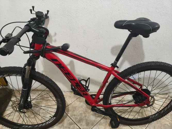 Bicicleta aro 29 freio hidráulico banco a gel