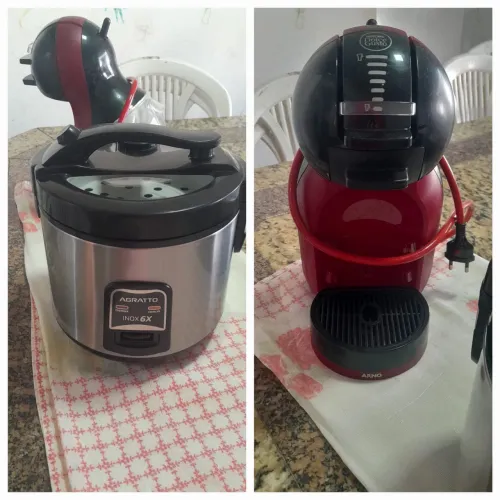 Cafeteira e panela elétrica arroz