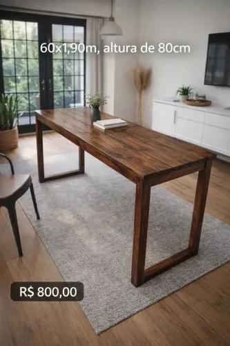 Mesa de madeira ideal para escritório , bancadas e  cozinha 