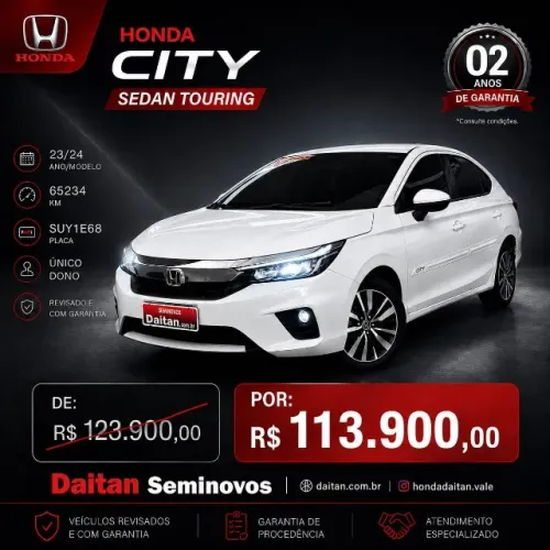 Honda City Sedan Touring 1.5 Flex 16V 4P Aut. 2024