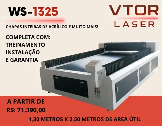 Máquina de corte a laser 2,50 x 1,30m, gigante! 