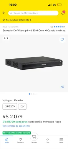 NVR Intelbras 16 canais série 3000 