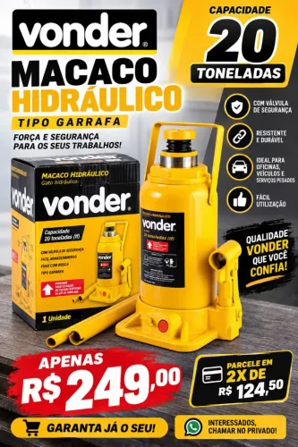 Macaco Hidráulico 20 Toneladas Novo