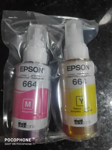 Tinta Epson 664 Ecotank Magenta e Amarelo