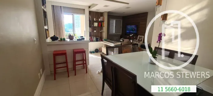 Apartamento com 73 e Varanda Gourmet no Reserva dos Lagos, Mobiliado