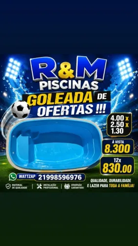 Piscina de fibra goleada de ofertas
