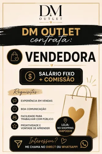 Vaga vendedora Shopping Oi Bh