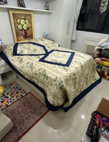Colcha Quenn Vintage matelassê floral