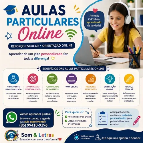 Aulas particulares (Reforço escolar)