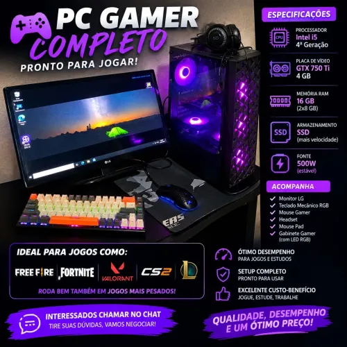 Pc Gamer completo (aceito troca) e ofertas
