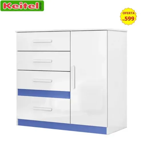 Cômoda Sapateira Vênus Branco / Azul