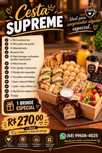 Cesta de café da manhã