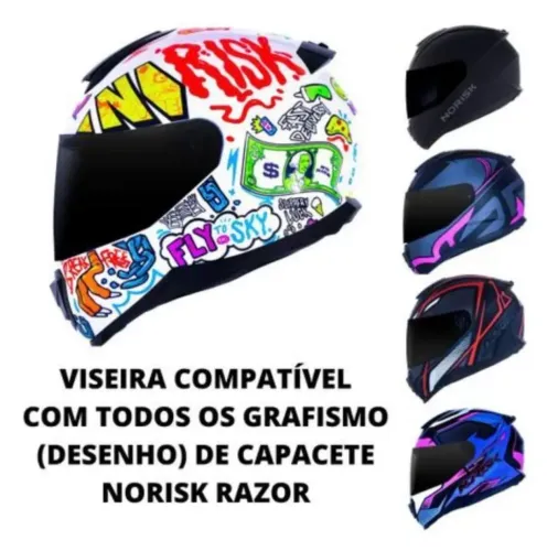 Tsf | Viseira Fumê Norisk Razor Ff802 Stunt Ff391 Antirrisco