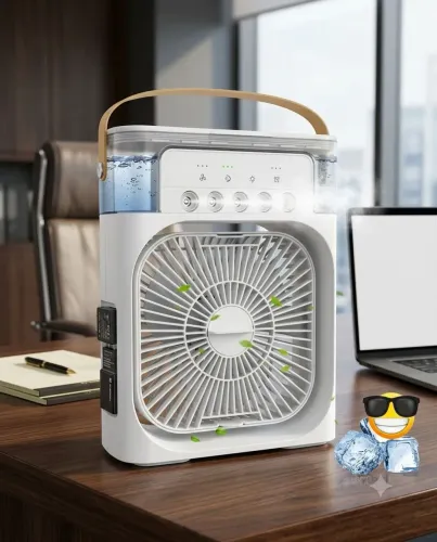 Mini Climatizador Portátil 600ml - Ventilador e Umidificador<br>
