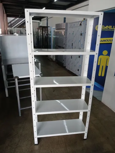 Estante Desmontável 180x80x30cm Branca 5 Prateleira