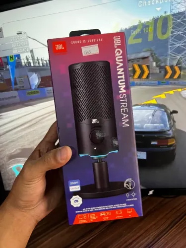 Microfone Gamer Quantum Stream JBL Podcast, USB, RGB / NOVO 