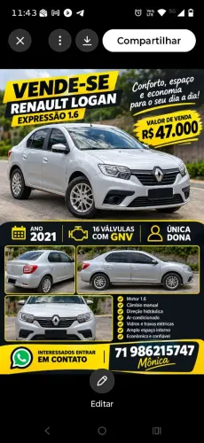 Renault Logan Zen Flex 1.6 16V 4P Mec. 2021