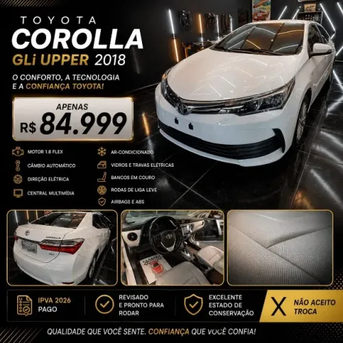 Toyota Corolla GLI Upper 1.8 Flex 16V Aut. 2018