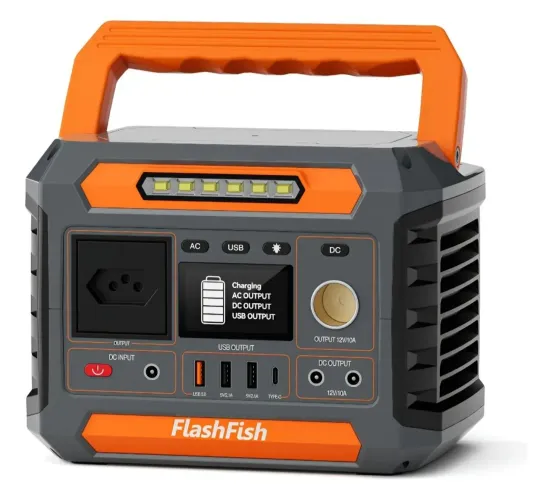 Gerador solar portátil flashfish 300w power bank 