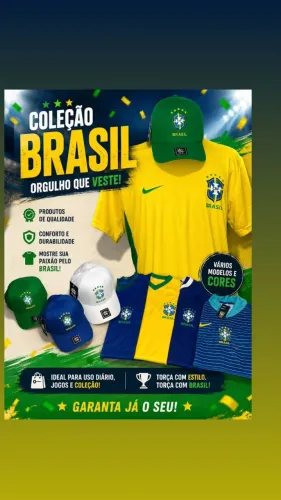 Camisas seleção e bonés