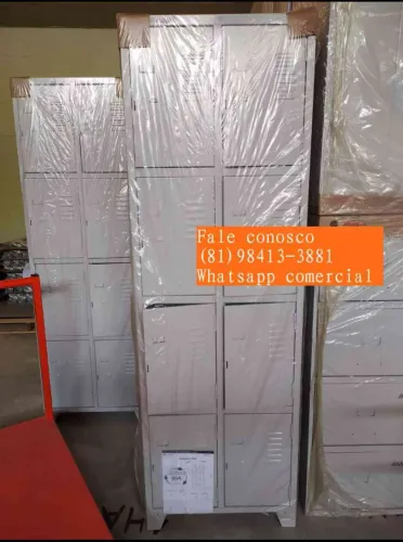 Armário de aço roupeiro para funcionários com 8 portas em até 5x sem juros no cartão 