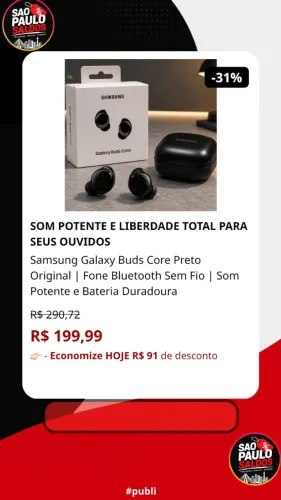 Samsung Galaxy Buds Core Preto