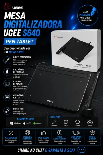 Mesa Digitalizadora UGEE S640 Pen Tablet