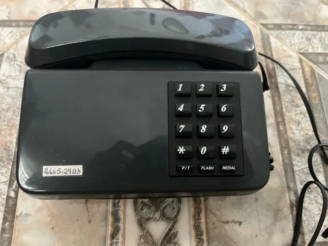 Telefone de Mesa Antigo Brasifone DAG 15T - Preto - Vintage