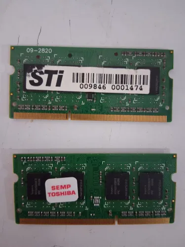 *Título:* Kit Memória RAM Notebook DDR3 6GB (4GB + 2GB) - Funcionando