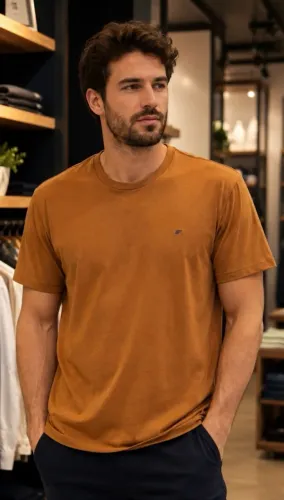1 Camiseta ELLUS Tam GG cor caramelo original última LIQUIDAÇÃO 50,00