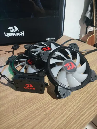 Kit 3 fans + controladora RGB