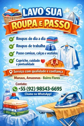 Lavo sua roupa e passo