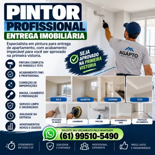Pintor Profissional para Entrega Imobiliária