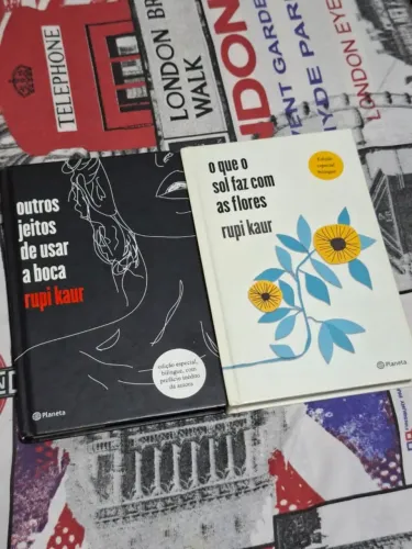 coleção rupi kaur livros de poesia capa dura edição bilíngue