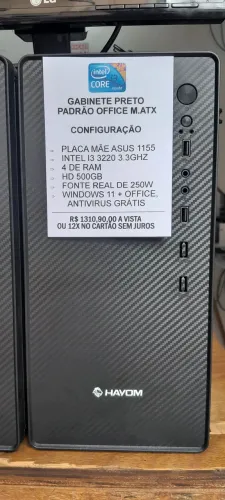 COMPUTADOR INTEL I3 | 4GB | HD 500GB | WINDOWS 11 E PACOTE OFFICE COMPLETO E ANTIVÍRUS