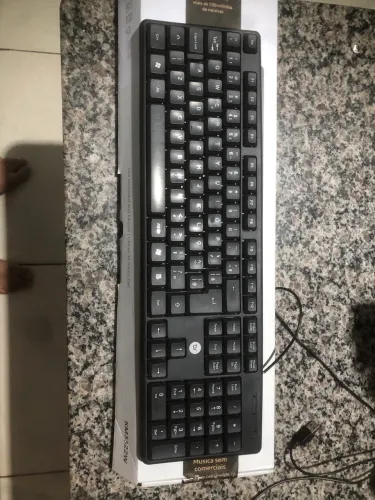 VENDO DOIS TECLADO BASICO USB ABNT2 PRETO BRIGHT 0014