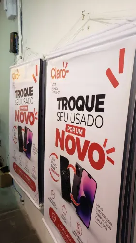 Banner em grandes formatos para sua loja lona personalizada