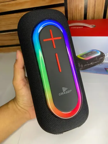Caixa de Som Bluetooth Potente Led RGB D-G780 Grasep an8