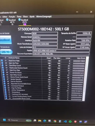HD Seagate 500gb "3,5" barracuda 7200 rpm