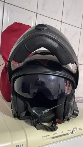 CAPACETE NORISK ROBOCOP COM INTERCOMUNICADOR E ÓCULOS