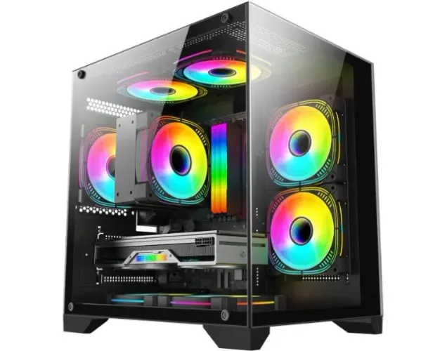 [NOVO] Gabinete Gamer Aquário Micro Atx CG-0830 KMEX - SEM FAN - Suporta Water 240mm