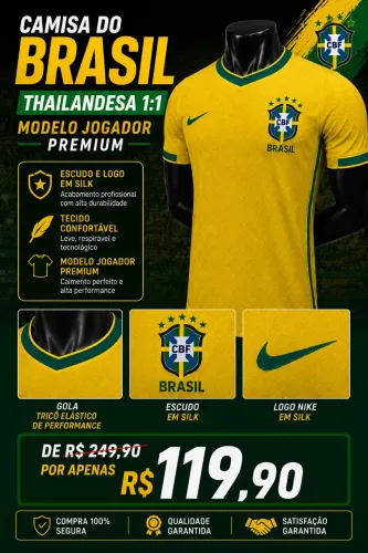 Camisa do Brasil modelo jogador premium