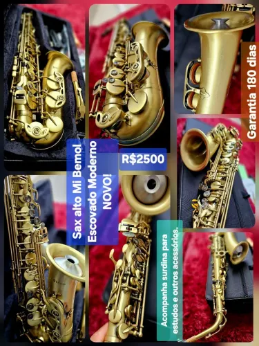 Sax alto novo, Revisado, Garantia 06 meses