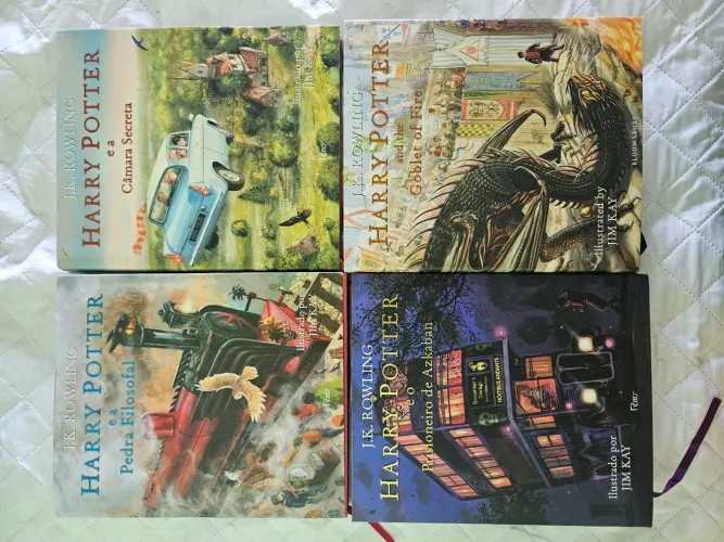 LIVROS HARRY POTTER - CAPA DURA ILUSTRADA