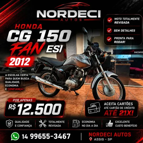 Honda CG Fan 150 ESi ano 2012