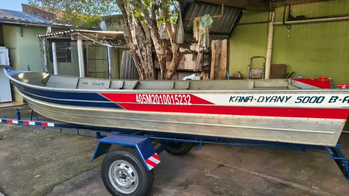 BARCO DURALUMÍNIO 5M + CARRETA REBOQUE 6M
