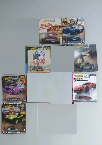 Lote Com 07 Hot Wheels Premium Velozes Temáticos dragster vw 1/64