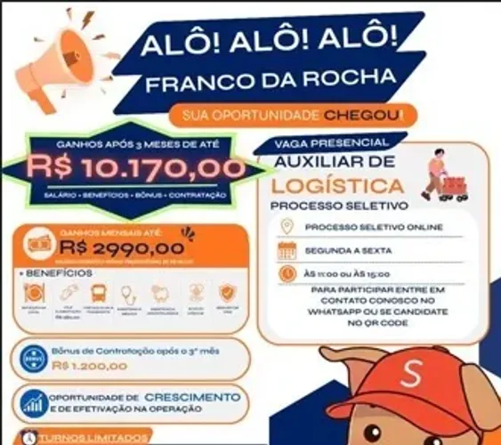 AUXILIAR DE LOGÍSTICA DE FRANCO DA ROCHA 